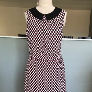 Kate Spade Dress 100% Silk Polka Dot Peter Pan Collar Size 0